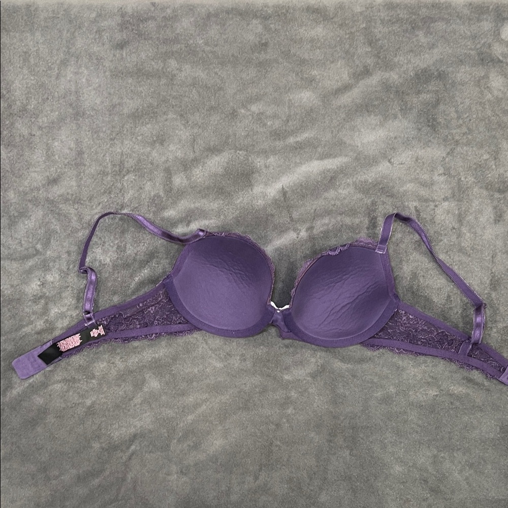Victoria's Secret Deep Purple Dream Angels Lace / Lined Demi Underwire Bra 34C - Picture 7 of 10
